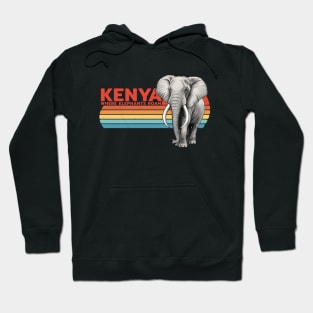 Elephant Kenya Vintage Sunset Hoodie